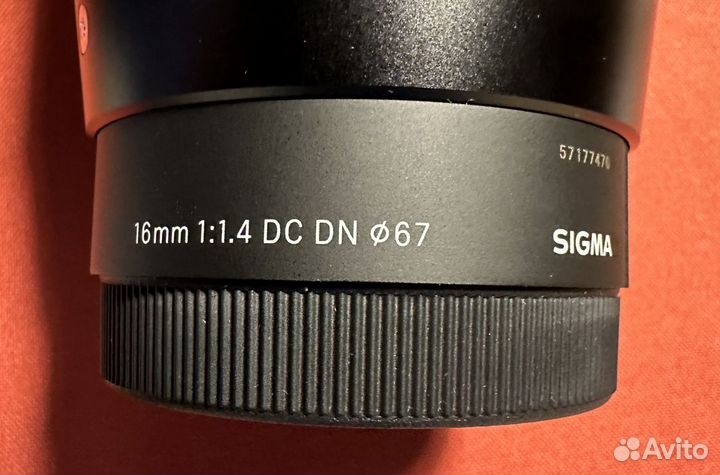 Объектив Sigma 16mm f/1.4 DC DN Sony E
