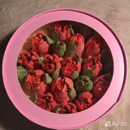 Зефирные композиции из тюльпанов к 8 марта