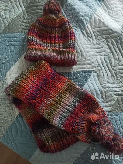 Комплект шапка и шарф женский