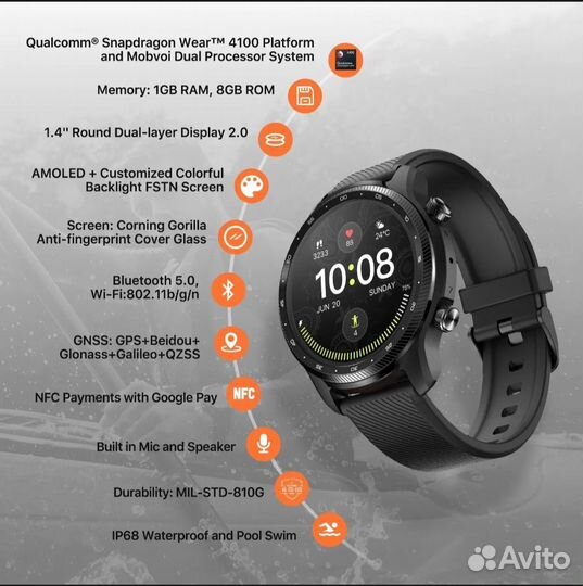 Смарт часы TicWatch Pro3 Ultra GPS