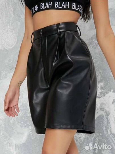 Шорты кожаные женские