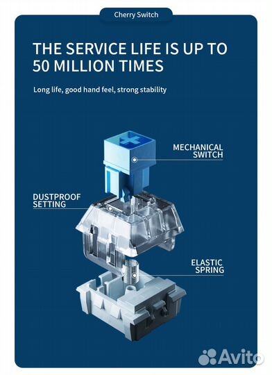 Механическая клавиатура KY400 в 3х цветах
