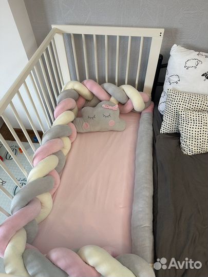 Детская кроватка IKEA гулливер с матрасом