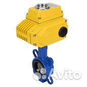 Затвор дисковый поворотный DN.ru WCB-316L-NBR Ду125 Ру16, углеродистая сталь, уплотнение - NBR, с эл