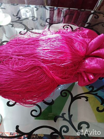Шторы. ниточки. новые 2.9х3 м ярко розовые