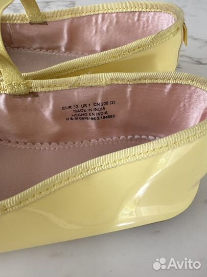 Балетки для девочки H&M 32размер желтые