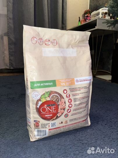 Purina One 3 кг для мелких собак с курицей