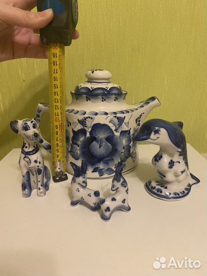 Чайник заварочный гжель, статуэтки гжель