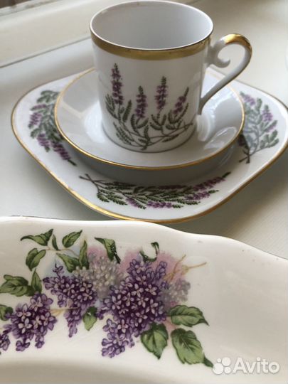 Блюдо сирень большое овальное