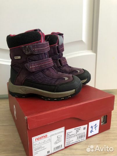 Зимние ботинки reima 27размер