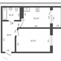 1-к. квартира, 37,3 м², 1/3 эт.