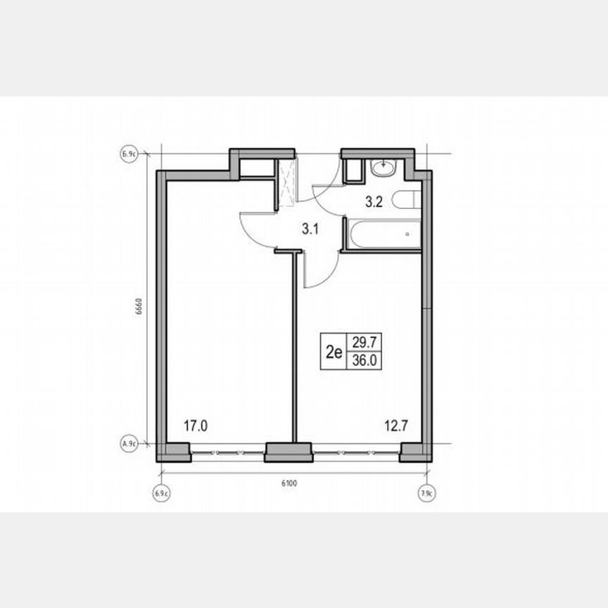 1-к. апартаменты, 36 м², 11/11 эт.