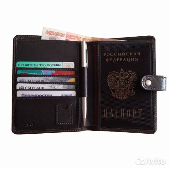 Обложка для паспорта, карточек, купюр