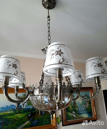 Люстра потолочная новая/337690/6+3