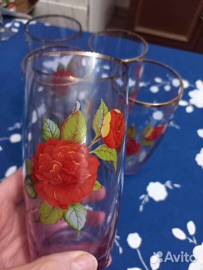 Фужеры цветное стекло СССР
