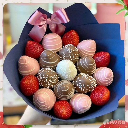 Букет из клубники в шоколаде