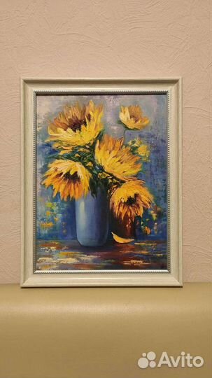 Картина маслом на холсте Цветы