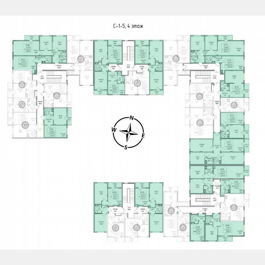 1-к. квартира, 27 м², 4/4 эт.