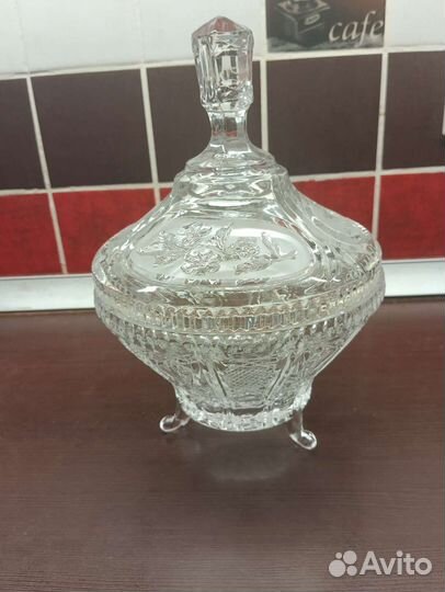 Конфетница хрустальная СССР