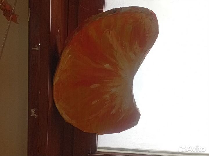 Картонный мандарин, объёмный, большой