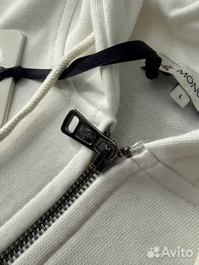 Зип худи Moncler белая новая