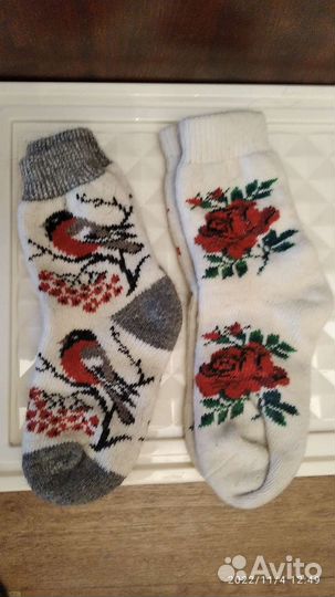 Женские носки, в народном стиле. Шерсть