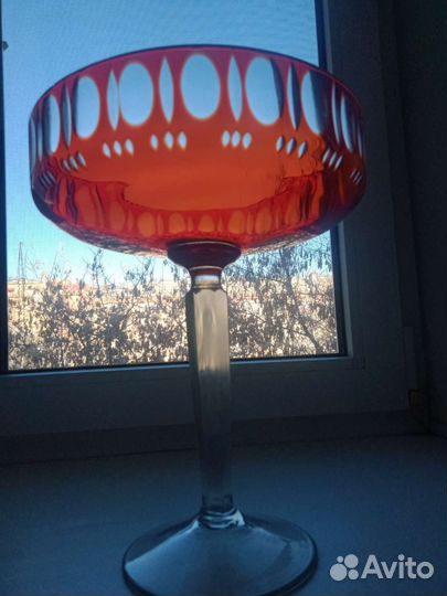 Ваза для фруктов на ножке СССР