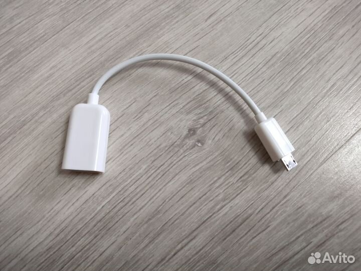 OTG кабель micro USB черный и белый