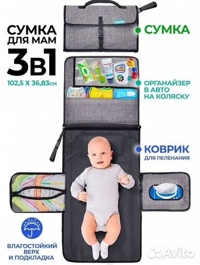 Сумка с пеленальным ковриком