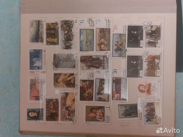 Большой альбом с марками.Искусство.Часть 1я