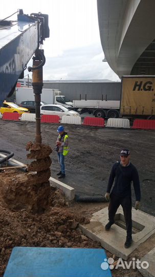 Ямобур аренда, услуги. Монтаж винтовых свай, лэп