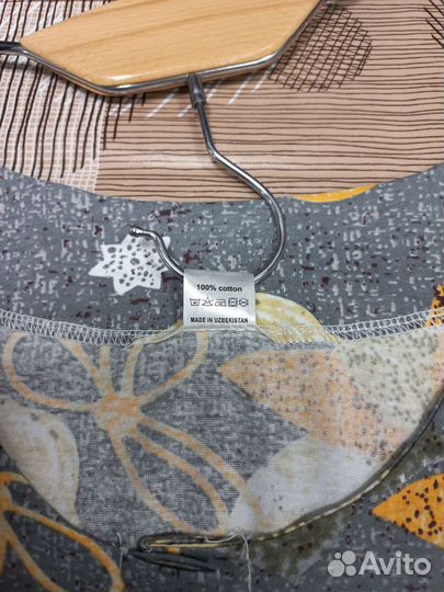 Халат женский на пуговицах, размеры 60-70, хлопок