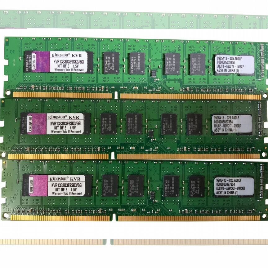 [KVR1333D3E9SK3/6GI] Оперативная Память Kingston 6gb Kvr1333d3e9sk3/6gi