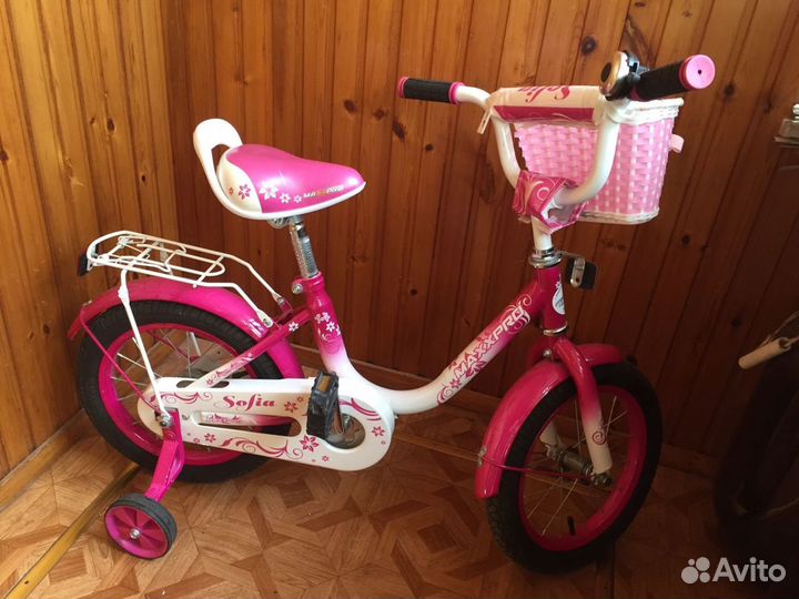 Детский велосипед Sofia MaxxPro 14 бело-малиновый