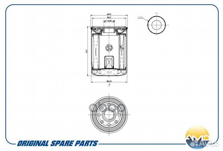 Фильтр масляный toyota Camry VII V50 2,0 2011