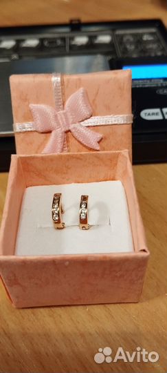 Золотые серьги детские