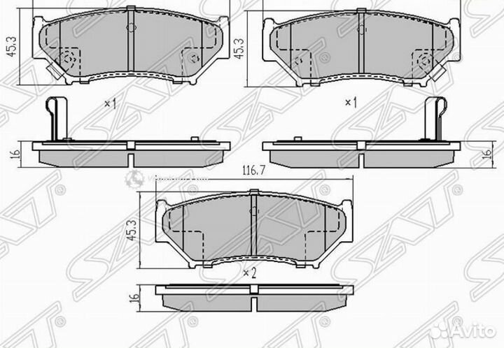Колодки передние Suzuki Grand Vitara ST5520065D21