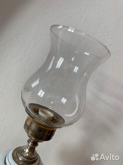 Антикварная настольная лампа/лампа серебро