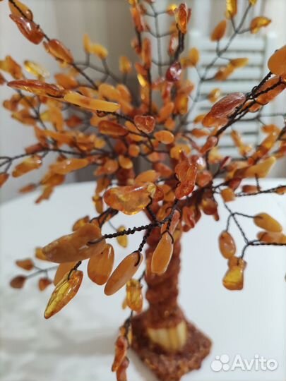 Денежное дерево янтарное янтарь 30 см