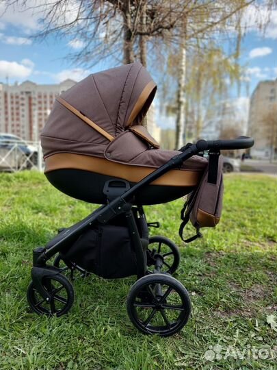 Коляска 2в1 Tutis Nanni (кофе кожа бронза)