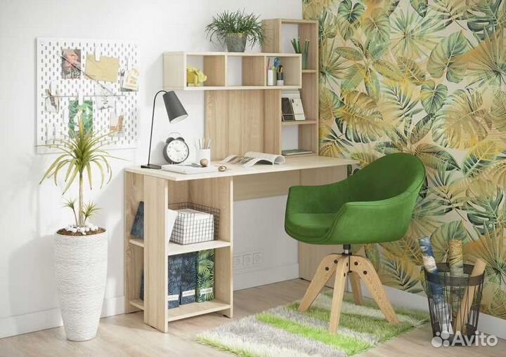 Стол письменный Олимп 1,2 м сонома/ белый