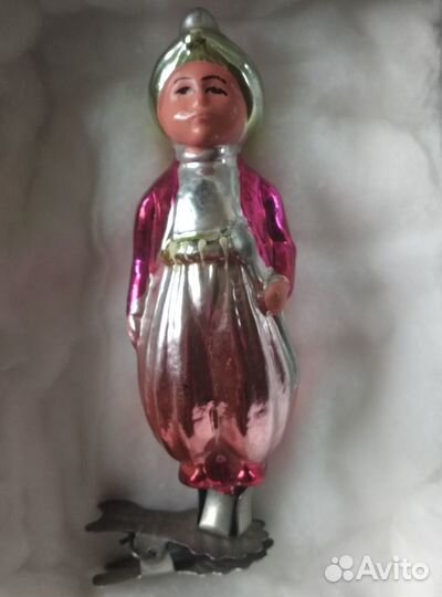 Игрушка ёлочная СССР Алладин на прищепке