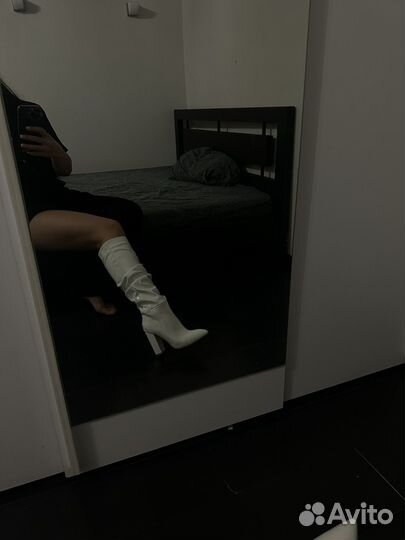 Сапоги трубы на каблуке