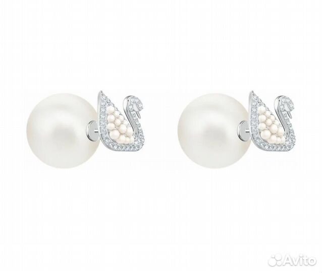 Серьги двусторонние swarovski полный комплект