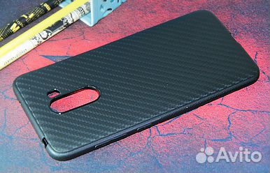 Чехол-накладка для xiaomi PocoPhone F1 carbon TPU черный