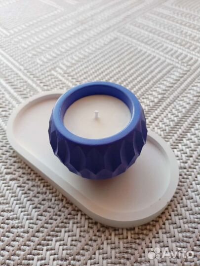 Свеча ароматическая в гипсовом подсвечнике