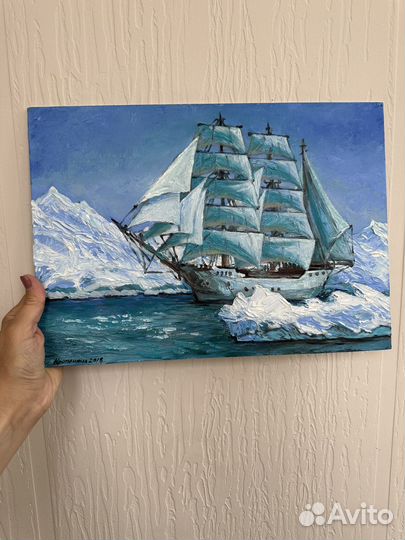 Картина маслом море