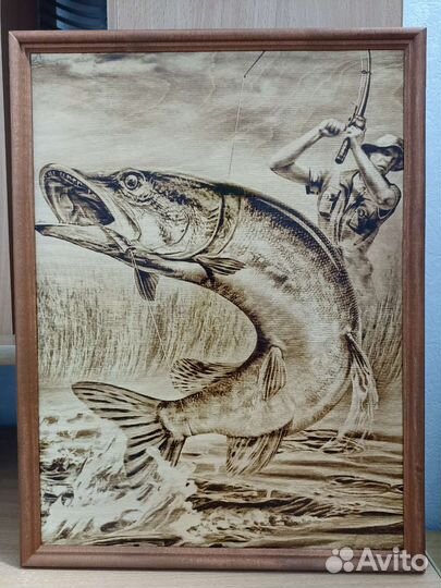 Портрет по фото на дереве