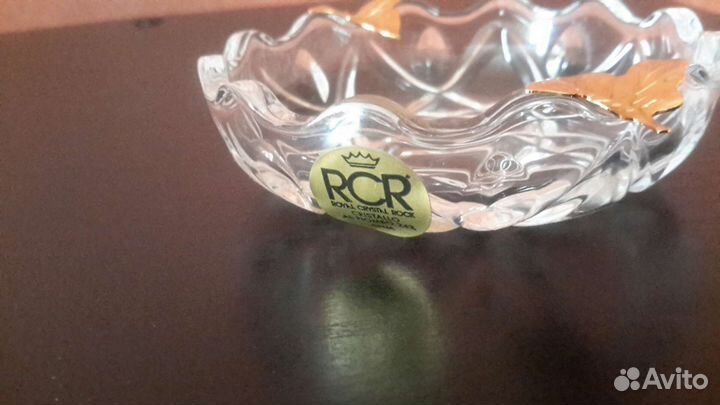 Женская пепельница RCR Италия.хрусталь,позолота