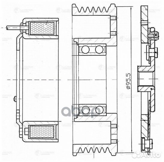 Муфта эл/магн. компрессора кондиц. mitsubishi